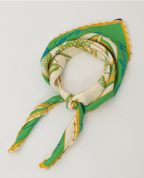 【manipuri/マニプリ】シルクスカーフ 詳細画像 グリーン 6