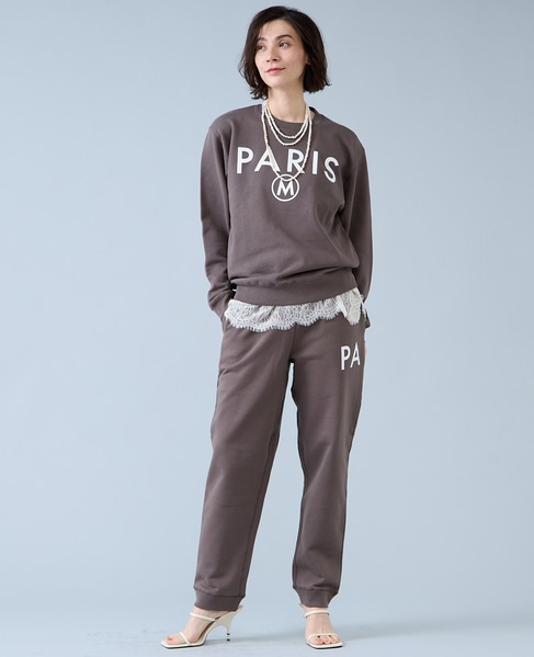 《別注》【Regency Works/リージェンシーワークス】PARISスウェットパンツ（501701C-1-1） 詳細画像 チャコールグレー 3
