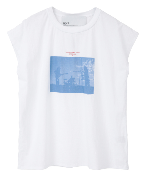 【TICCA/ティッカ】Radio velvetフレンチTシャツ（TBFS-485 ） 詳細画像 ホワイト 1