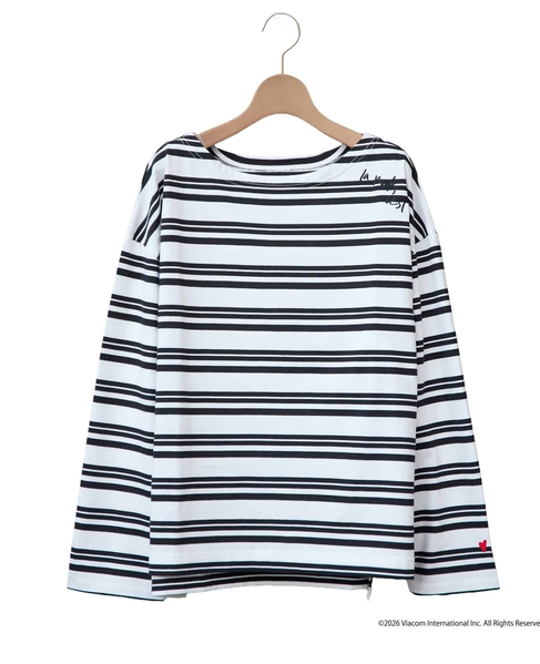 《コラボ》Emily in Paris　ボーダーカットソー 詳細画像 ホワイト×ブラック 1