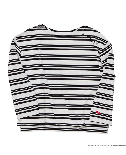 《コラボ》Emily in Paris　ボーダーカットソー 詳細画像 ホワイト×ブラック 3