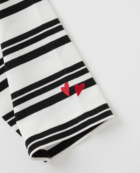 《コラボ》Emily in Paris　ボーダーカットソー 詳細画像 ホワイト×ブラック 5