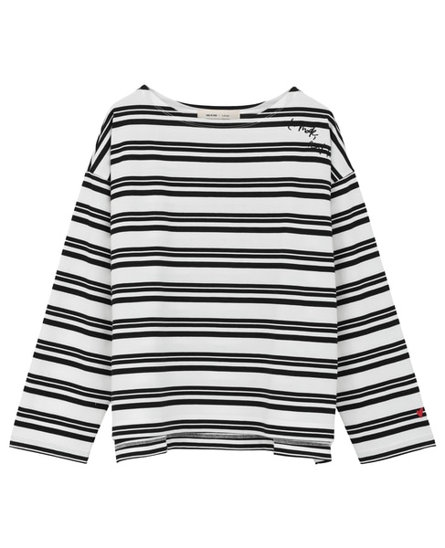 《コラボ》Emily in Paris　ボーダーカットソー 詳細画像 ホワイト×ブラック 9