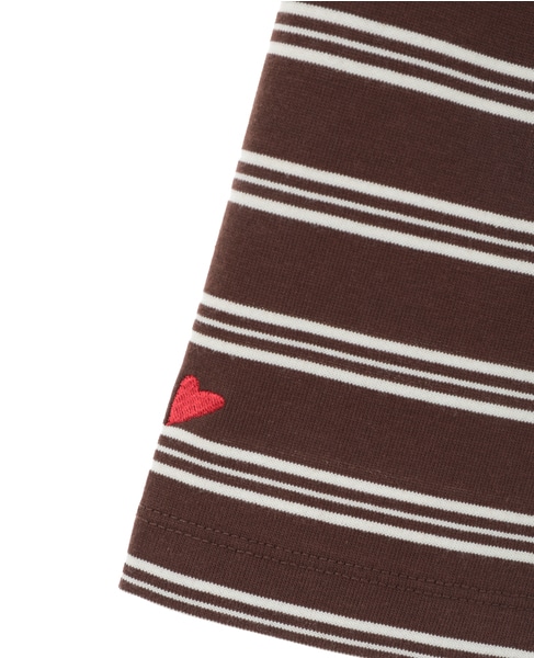 《コラボ》Emily in Paris　ボーダーカットソー 詳細画像 ブラウン×ブラック 15