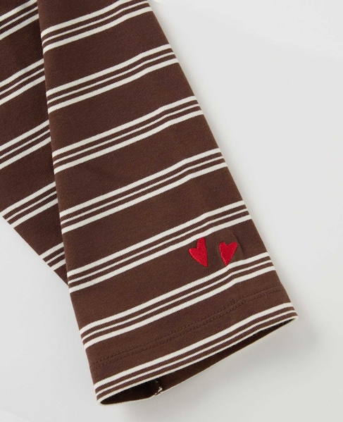 《コラボ》Emily in Paris　ボーダーカットソー 詳細画像 ブラウン×ブラック 5