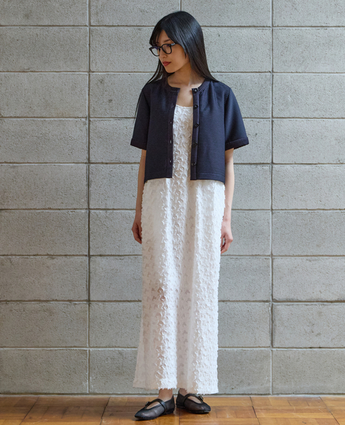 カットジャガードワンピース 詳細画像 ホワイト 2