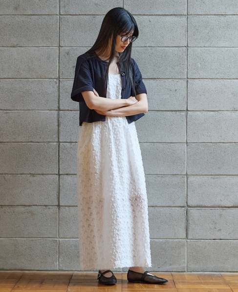 カットジャガードワンピース 詳細画像 ホワイト 3