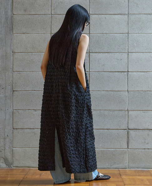 カットジャガードワンピース 詳細画像 ブラック 3