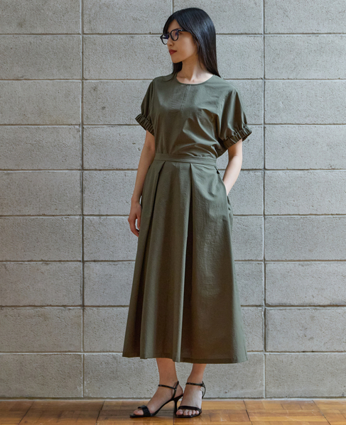 ドルマンギャザースリーブブラウス 詳細画像 カーキ 2