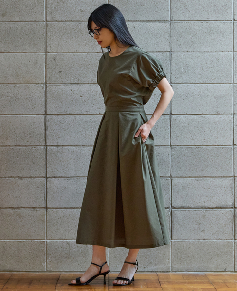 ドルマンギャザースリーブブラウス 詳細画像 カーキ 3