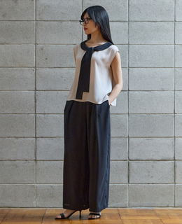 ボウタイ2WAYブラウス