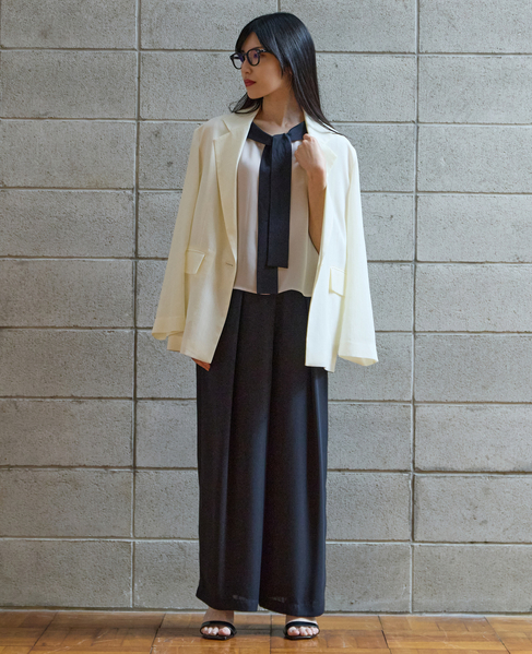 ボウタイ2WAYブラウス 詳細画像 ベージュ 3