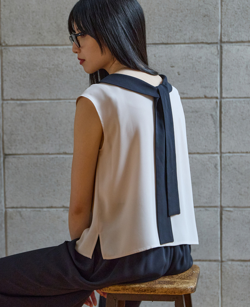 ボウタイ2WAYブラウス 詳細画像 ベージュ 4