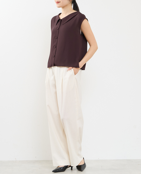 ボウタイ2WAYブラウス 詳細画像 ブラウン 3