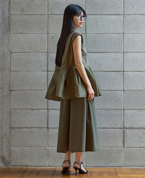 タックフレアスカート 詳細画像 カーキ 6