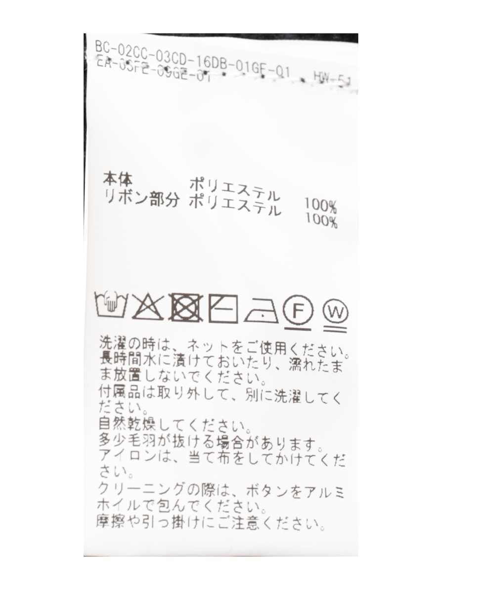 リボンブローチ付きクルーネックカーディガン 詳細画像 ブラック 20
