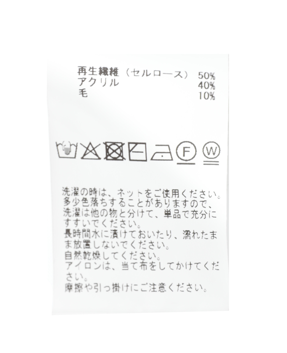 フレアフリルリブカーディガン 詳細画像 クロ&times;オフ 34
