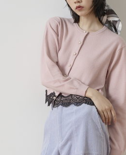 2/26nmカシミヤブレンドヤーン x レースコンビ