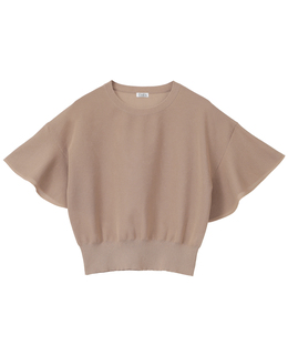 ラッフルスリーブニット