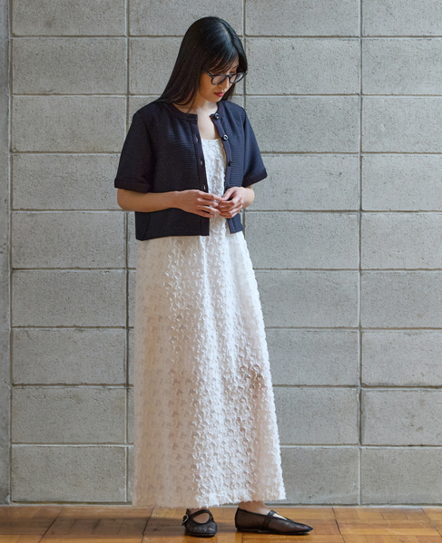 バイカラーカーディガン 詳細画像 ブラック 2