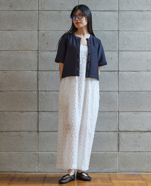 バイカラーカーディガン 詳細画像 ブラック 3