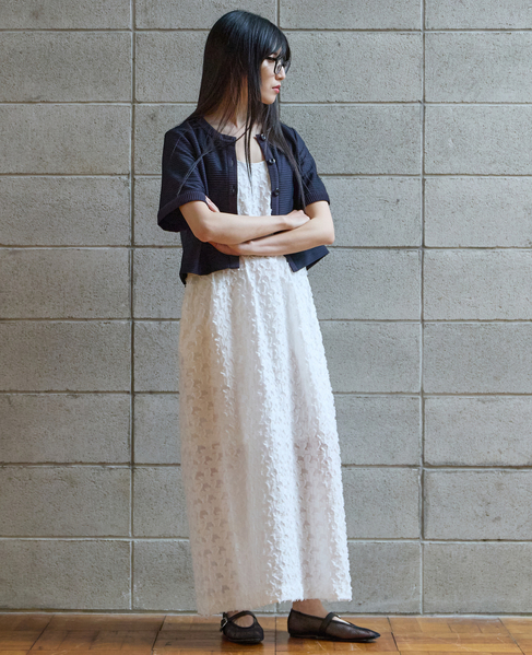 バイカラーカーディガン 詳細画像 ブラック 4