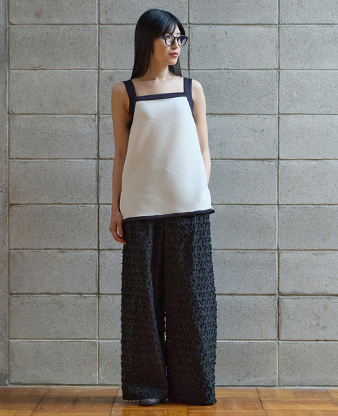 バイカラーキャミソール 詳細画像 ホワイト×ブラック 1