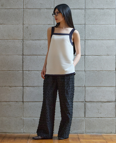 バイカラーキャミソール 詳細画像 ホワイト×ブラック 2