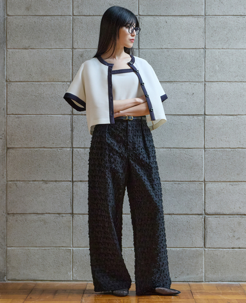 バイカラーキャミソール 詳細画像 ホワイト×ブラック 4