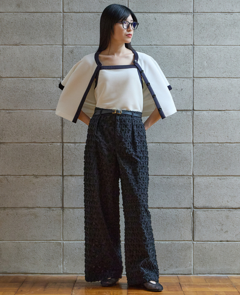 バイカラーキャミソール 詳細画像 ホワイト×ブラック 5