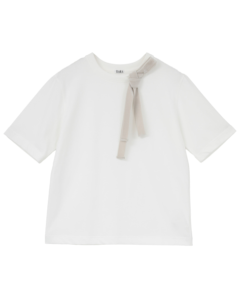 リボンタイTシャツ 詳細画像 オフ 7