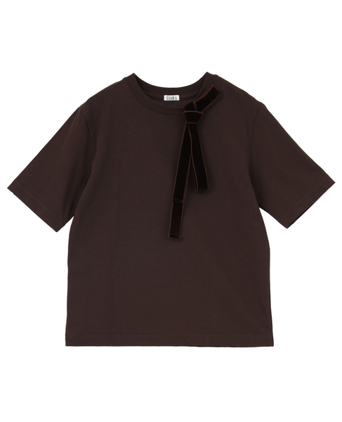 リボンタイTシャツ 詳細画像 ブラウン 4