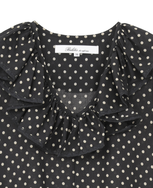 【Bilitis dix-sept ans/ビリティス・ディセッタン】Cotton Lawn 詳細画像 ブラック×ホワイト 3