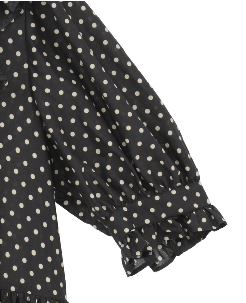 【Bilitis dix-sept ans/ビリティス・ディセッタン】Cotton Lawn 詳細画像 ブラック×ホワイト 4