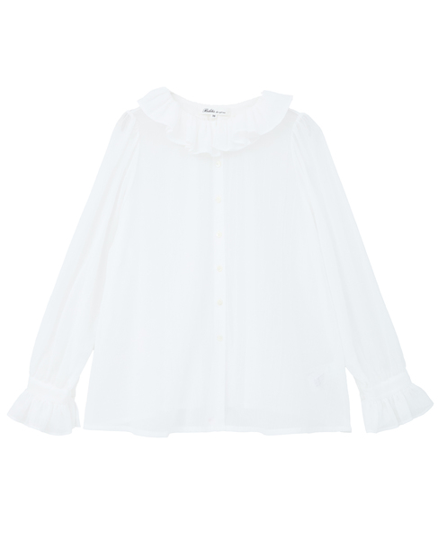 【Bilitis dix-sept ans/ビリティス・ディセッタン】Parisienne Blouse 詳細画像 アイボリー 1