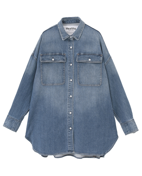 【HEALTHY DENIM/ヘルシーデニム】デニムシャツ（Almond） 詳細画像 ブルー 1