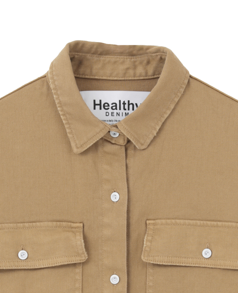 【HEALTHY DENIM/ヘルシーデニム】デニムシャツ（Almond） 詳細画像 キャメル 3