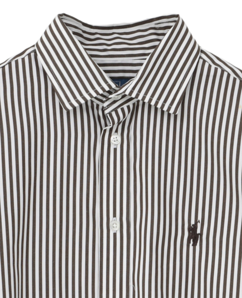 【POLO Ralph Lauren/ポロラルフローレン】ストライプシャツ（4042） 詳細画像 ブラウン×ホワイト 3