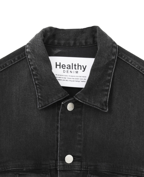 【HEALTHY DENIM/ヘルシーデニム】デニムジャケット（Latte） 詳細画像 ブラック 3