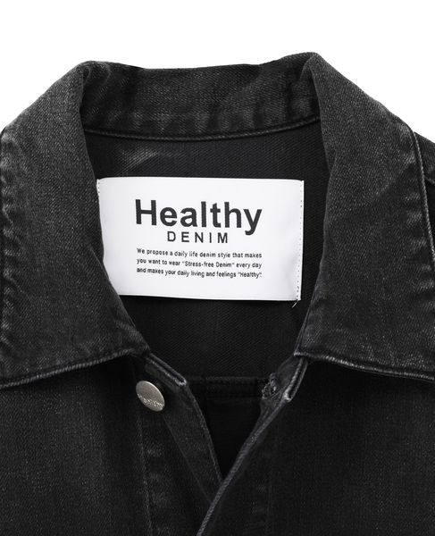 【HEALTHY DENIM/ヘルシーデニム】デニムジャケット（Latte） 詳細画像 ブラック 6
