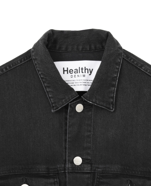 【HEALTHY DENIM/ヘルシーデニム】デニムジャケット（Latte） 詳細画像 ブラック 3