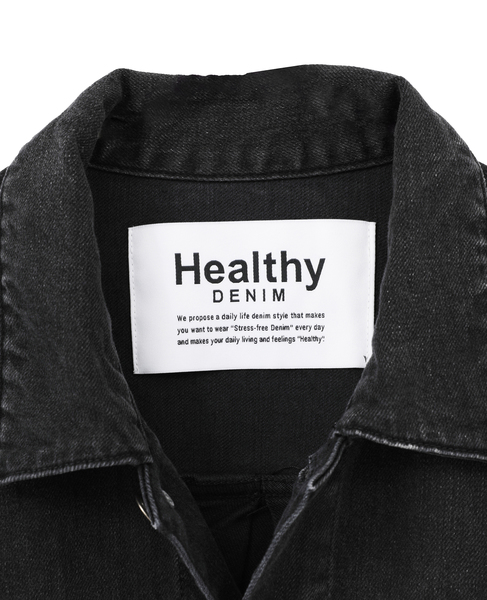 【HEALTHY DENIM/ヘルシーデニム】デニムジャケット（Latte） 詳細画像 ブラック 6