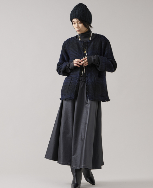 【John Branigan/ジョンブラニガン】ニットジャケット 詳細画像 ネイビー 6