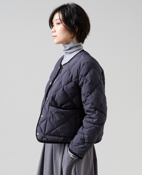 《別注》【TAION×Liesse】コーデュロイパイピングショートダウンジャケット 詳細画像 ネイビー 3