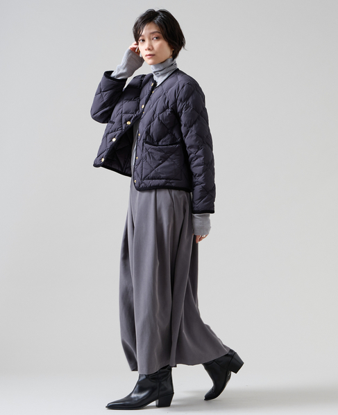 《別注》【TAION×Liesse】コーデュロイパイピングショートダウンジャケット 詳細画像 ネイビー 5