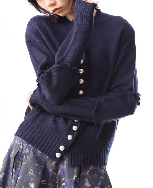 【CINOH/チノ】PEARL CARDIGAN（一部別注カラー） 詳細画像 《別注》ネイビー 2