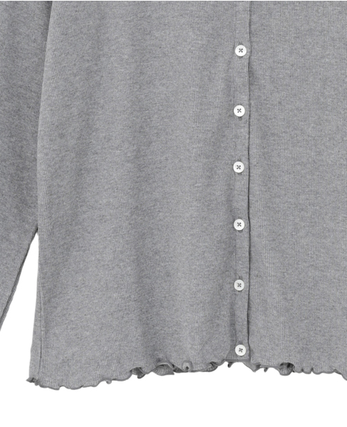 【Bilitis dix-sept ans/ビリティス・ディセッタン】Frill Collar Cardigan 詳細画像 グレー 5