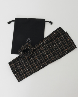 【TRESSE/トレス】Tweed ribbon chouchou