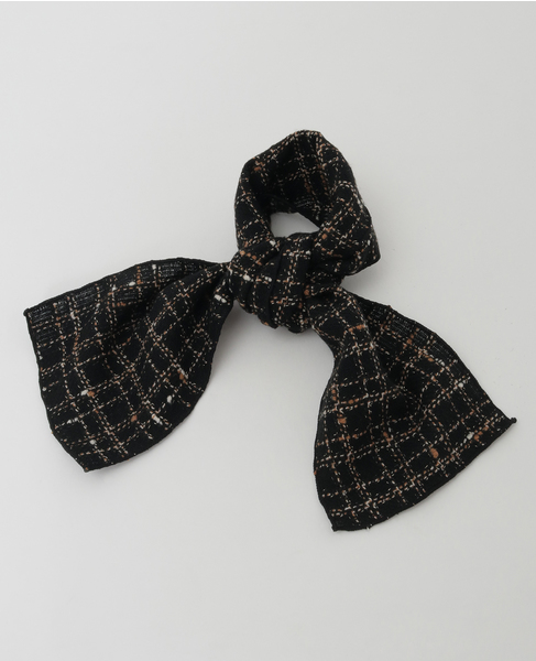 【TRESSE/トレス】Tweed ribbon chouchou 詳細画像 ブラック 5