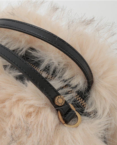 【GIANNI CHIARINI/ジャンニ キアリーニ】ファーバッグ 詳細画像 アイボリー 5